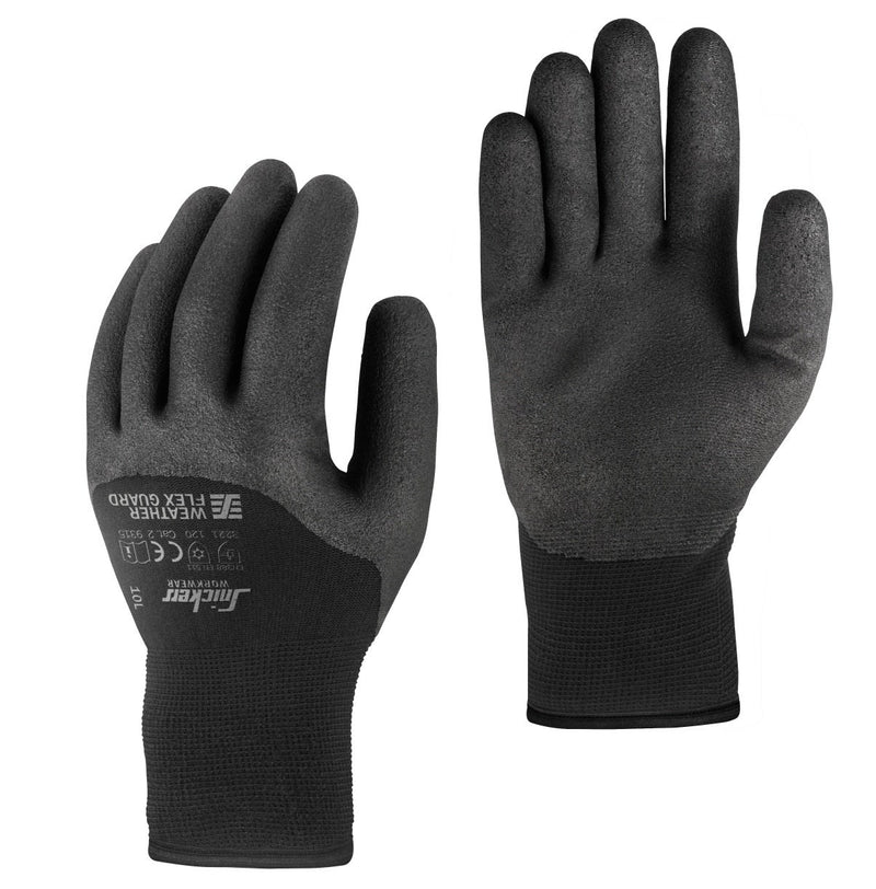 Snickers 9325 Weather Flex Guard Gloves (paar) - Palm en knokkel bescherming (10 paar) - Snickers Werkkledij